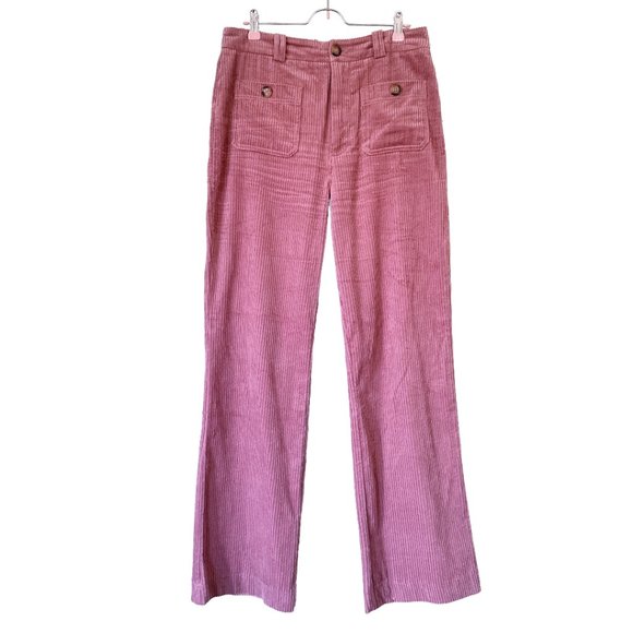 WYSE London - Falon Flare Jumbo Cord Trouser – Pink – Size 3 (8/M) - Picture 5 of 13